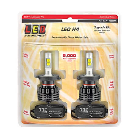 H4-5000LM - LED Autolamps H4 LED Headlamp Upgrade Kit -