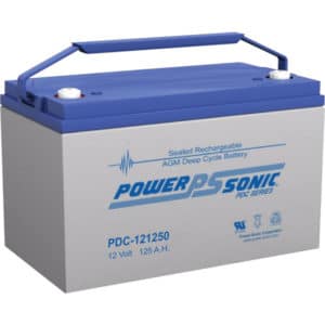 PDC-121250B Power-Sonic 12V 125Ah C20 Cyclic AGM Battery